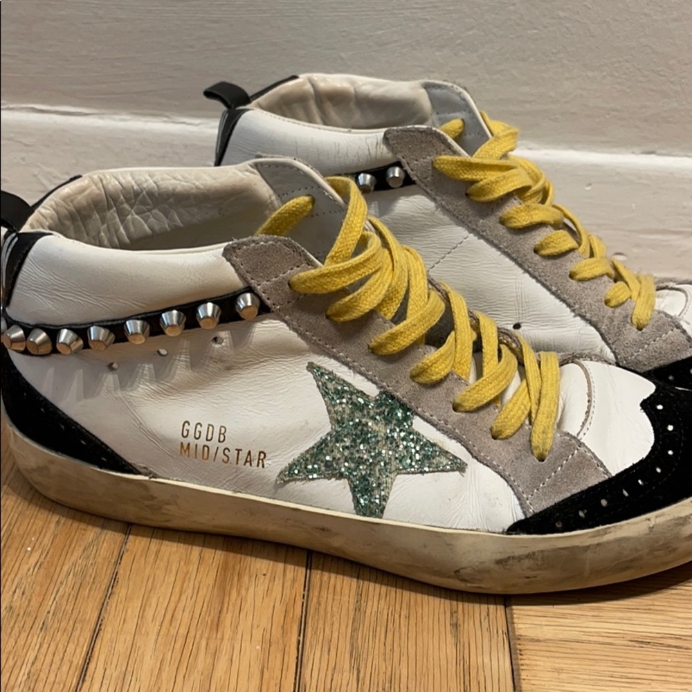 Golden Goose Limited Edition Mid Star with studs